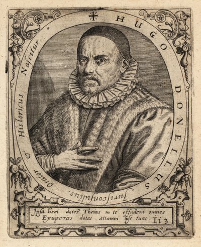 Hugues Doneau, francia jogászprofesszor. alkotó: Theodore de Bry