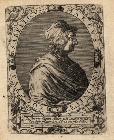 Marcus Antonius Coccius Sabellicus, olasz tudós. alkotó: Theodore de Bry