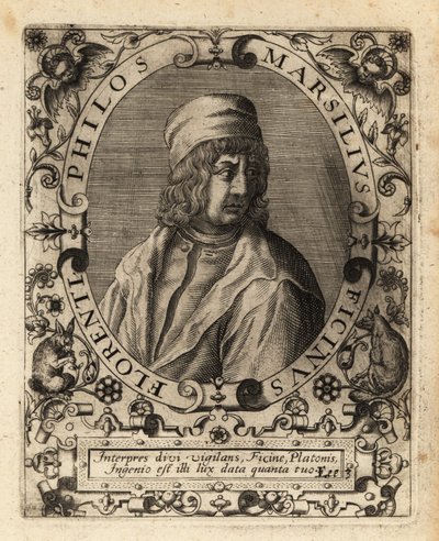 Marsilio Ficino, olasz tudós. alkotó: Theodore de Bry