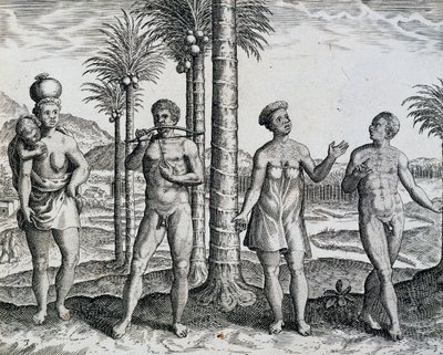 Etiópia bennszülött, Theodor de Bry (1528-1598) India Orientalis metszete, Afrika alkotó: Theodore de Bry