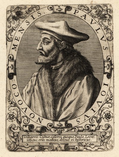 Paolo Giovio olasz orvos. alkotó: Theodore de Bry