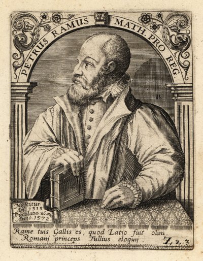 Petrus Ramus francia humanista. alkotó: Theodore de Bry