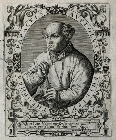 Philippus Theophrastus Aureolus Bombastus von Hohenheim Paracelsus, 1645. alkotó: Theodore de Bry