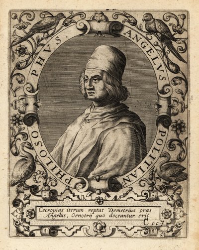 Poliziano, olasz klasszikus tudós. alkotó: Theodore de Bry