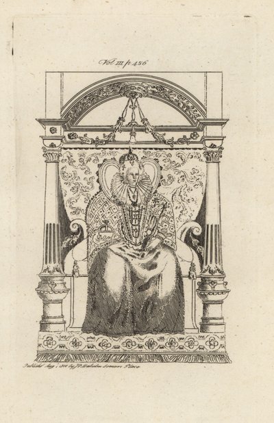 I. Erzsébet angol királynő egy ólomüveg ablakból. alkotó: Theodore de Bry