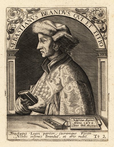 Sebastian Brant német humanista és szatirikus. alkotó: Theodore de Bry