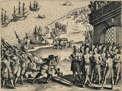 A hollandok kiszállnak Kalkuttában alkotó: Theodore de Bry