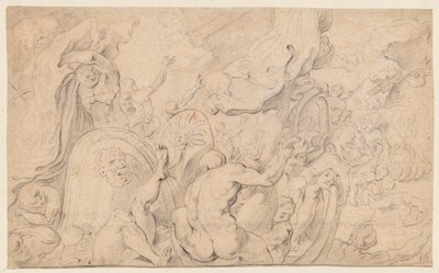 Ulysses társai kinyitják a szelek zsákját alkotó: Theodore van Thulden