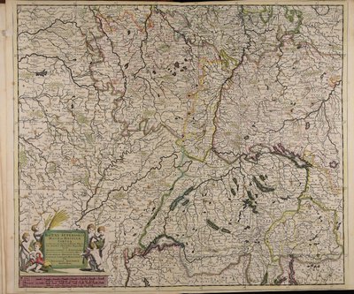 Accuratissima Rheni superioris Mosae et Mosellae tabula ac minores in eosdem in fluentes fluvii cum omnibus adherentibus regionibus sicut archiepiscopatus et electoratus Moguntini et Palatinatus Rheni Lotaringiae Helvetiae Alsatiae Sueviae et comitatus Bur alkotó: Theodorus Danckerts