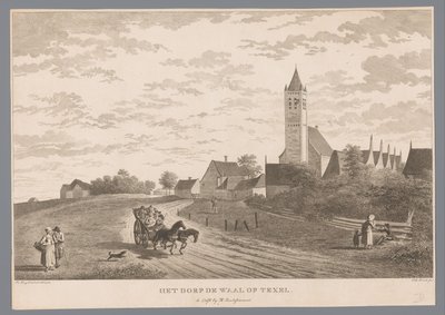 Kilátás De Waal falura Texelben De Waal falu Texelben (cím az objektumon) alkotó: Theodorus de Roode