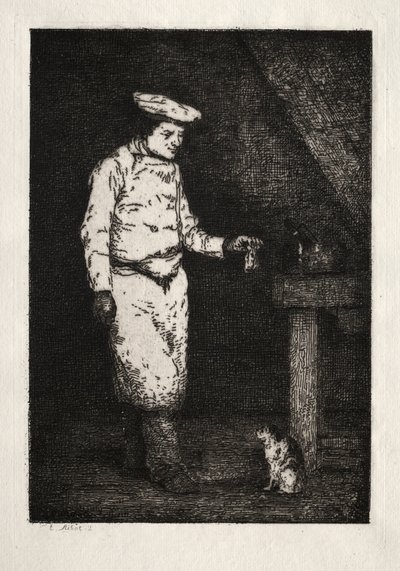 A macska ebédje alkotó: Theodule Ribot