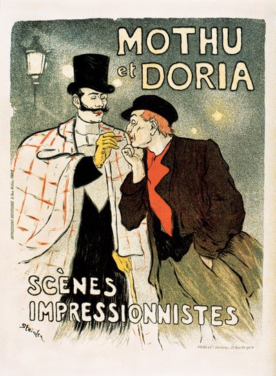 Mothu és Doria énekesek reklámplakátja alkotó: Théophile Alexandre Steinlen