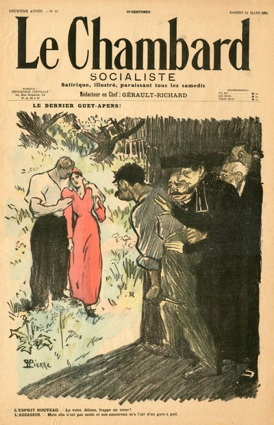 „A szocialista Chambard” címlapja, Színes szatirikus alkotó: Théophile Alexandre Steinlen