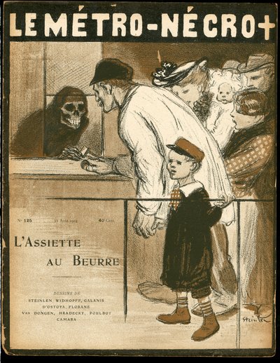 A „The Butter Plate” borítója, 125. szám, Satirique en Colors alkotó: Théophile Alexandre Steinlen