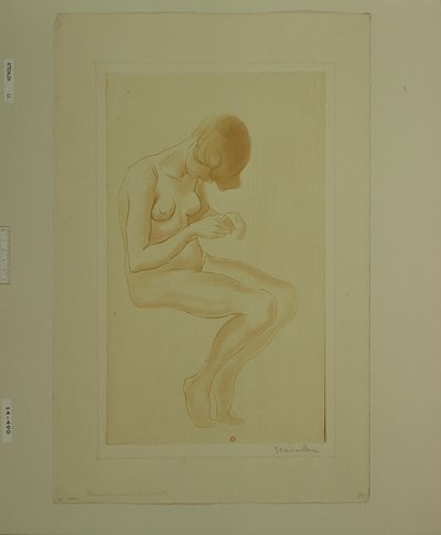 [Körömét ápoló nő (6. nagy akt)] alkotó: Théophile Alexandre Steinlen
