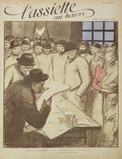 „La Caisse de Greve”, karikatúra a „L