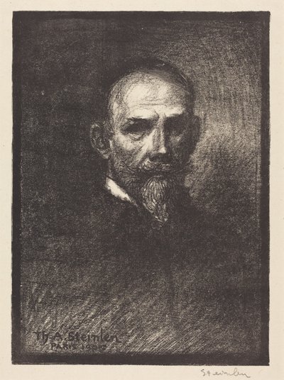 Önarckép (Steinlen elölnézetből, egyenes fejjel) alkotó: Théophile Alexandre Steinlen
