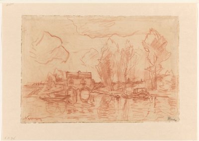 Táj Nijmegen közelében alkotó: Theophile de Bock