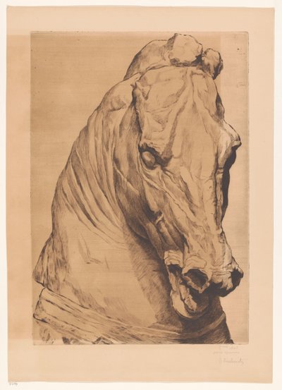 Egyszarvú fej egy antik szoborból alkotó: Thiebautz (signed by artist)