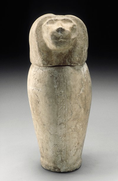 Canopusüveg cinokéval (mészkő) alkotó: Third Intermediate Period Egyptian