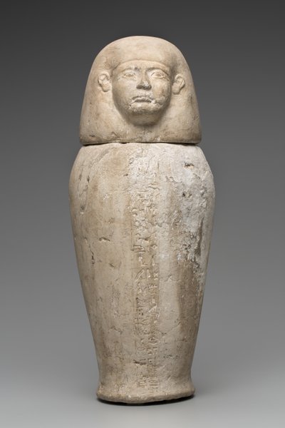 Canopic Jar emberfejjel (mészkő) alkotó: Third Intermediate Period Egyptian