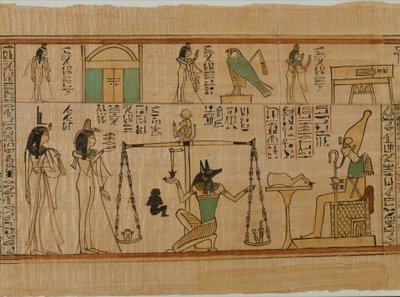 Amun Nany temetési papiruszának énekese, ie 1050 x. (papirusz, festék) alkotó: Third Intermediate Period Egyptian