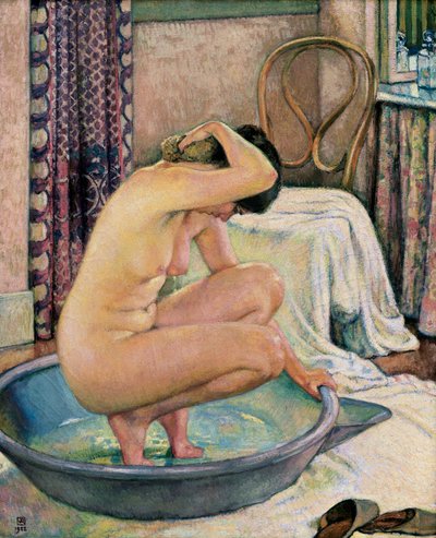 “Meztelenség a medencében” alkotó: Théo van Rysselberghe