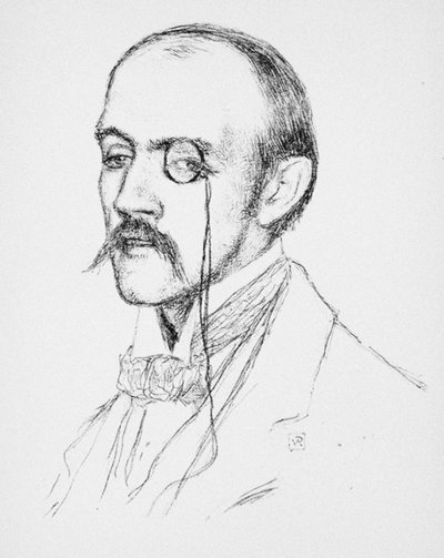 Henri de Regnier portréja, c. 1898 alkotó: Théo van Rysselberghe