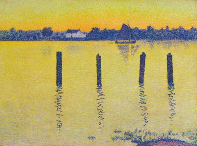 Vitorlás a Scheldten alkotó: Théo van Rysselberghe
