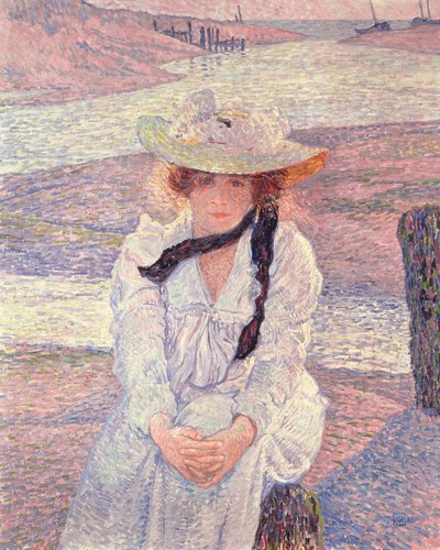 Fiatal nő a Greve folyó partján, 1901 alkotó: Théo van Rysselberghe