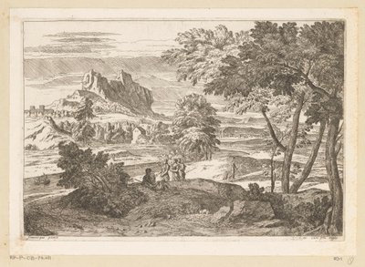 Árkádiai táj figurákkal és nyulakkal Suite de Paysages (sorozat címe) alkotó: Théodore