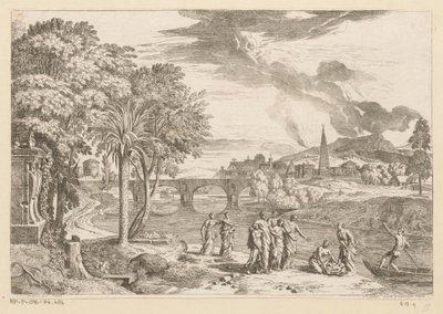 Mózest megtalálják Suite de Paysages (sorozat címe) alkotó: Théodore