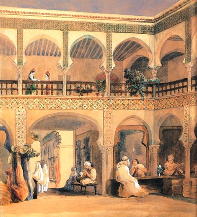 Bazár Orléansban, 1840-es évek. alkotó: Théodore Chassériau