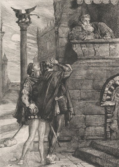 Ébredj! mi ho! Brabantio! tolvajok! tolvajok!: 1. tábla az 1844-es Othello Act 1 1. jelenetéből. alkotó: Théodore Chassériau