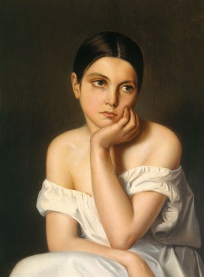 Fiatal lány (Melankólia), 1833-35 körül (olaj, karton) alkotó: Théodore Chassériau
