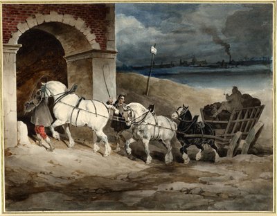 Géricault - A szénszekér, vagy Le Chariot, Route de Londres, 1821 körül, 1968,0210.28 alkotó: Theodore Gericault