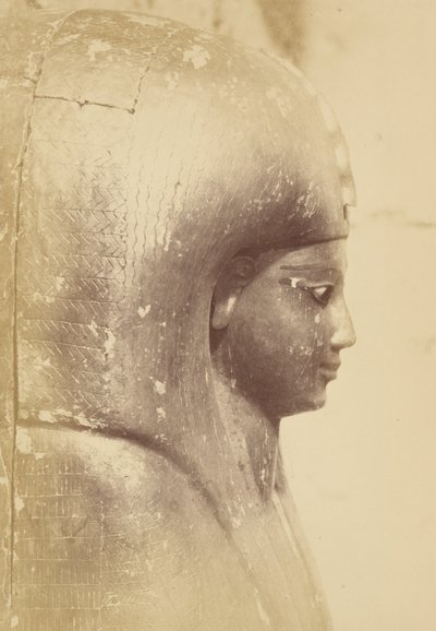Közeli kép Aah-Hotep királynő szarkofágjáról (profil) alkotó: Théodule Devéria