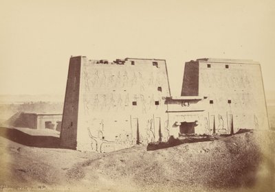 Edfu templomának áttekintése alkotó: Théodule Devéria
