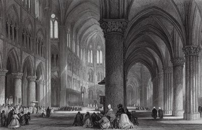 Notre-Dame székesegyház, Párizs (metszet) alkotó: Thomas (after) Allom