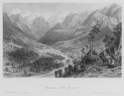Cauterets, a Pireneusokban (metszet) alkotó: Thomas (after) Allom
