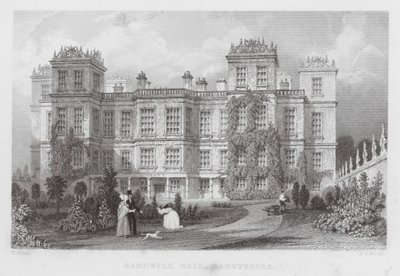 Hardwick Hall, Derbyshire (metszet) alkotó: Thomas (after) Allom