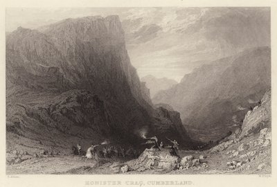 Honister Crag, Cumberland (metszet) alkotó: Thomas (after) Allom