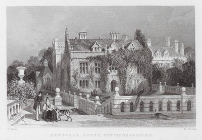 Newstead Abbey, Nottinghamshire (metszet) alkotó: Thomas (after) Allom