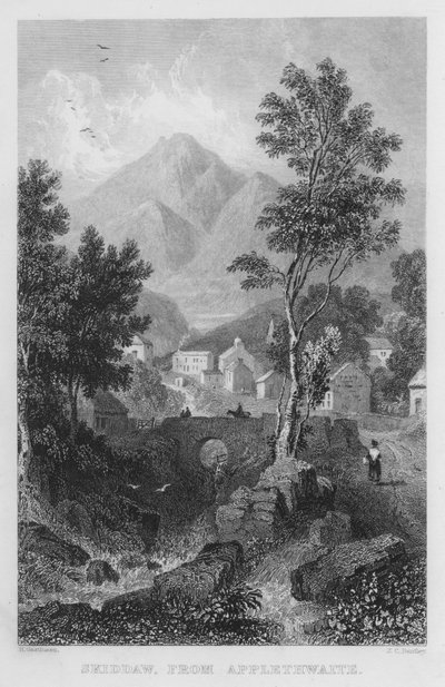 Skiddaw, Applethwaite (metszet) alkotó: Thomas (after) Allom