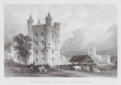 Tattershall kastély, Lincolnshire (metszet) alkotó: Thomas (after) Allom