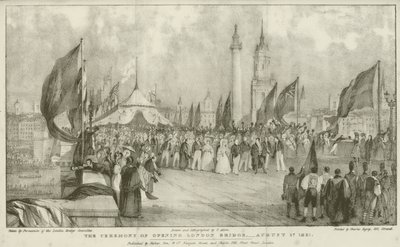A London Bridge megnyitásának ünnepsége alkotó: Thomas (after) Allom