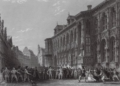 Városháza, Gent (metszet) alkotó: Thomas (after) Allom