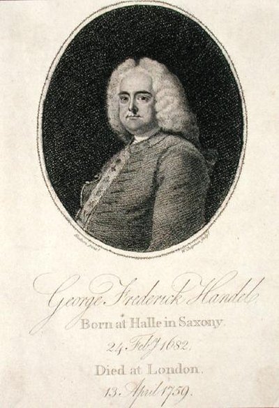 George Frederick Handel (1685-1759) W. Chapman metszete (metszet) alkotó: Thomas (after) Hudson