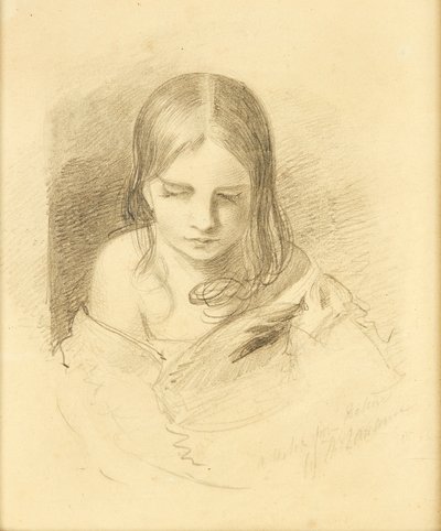 Vázlat a természetből, állítólag Ines Fletcher (ceruza) alkotó: Thomas (after) Lawrence