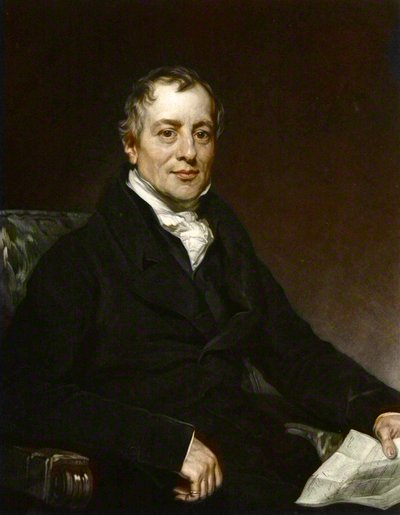 David Ricardo portréja – metszet Thomas Phillipsről – David Ricardo (1772-1823), brit közgazdász alkotó: Thomas (after) Phillips